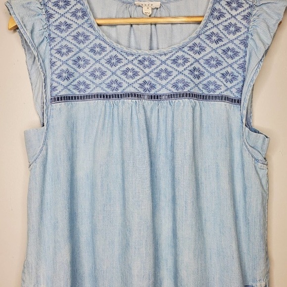 Soft Joie Anandi Chambray Shift Dress Blue Size Small - Picture 4 of 9